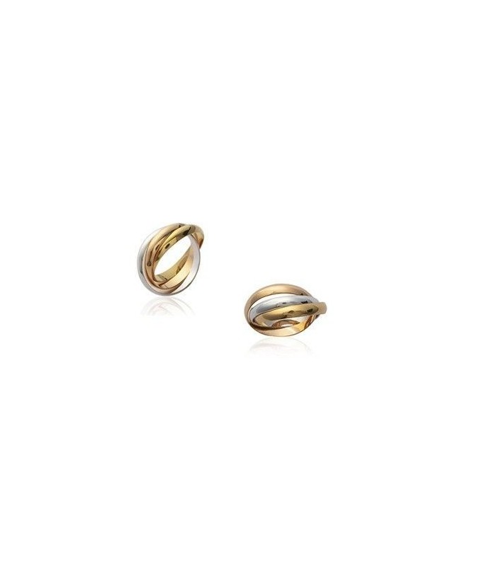 bijou color - Bague deux anneaux entrelacés pour homme ou femme