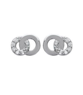 Boucles d'oreilles argent massif de zirconium