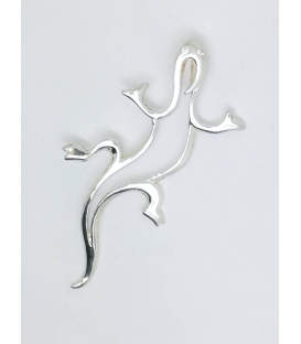 Beau pendentif argent massif salamandre