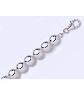 Bracelet perles argent massif