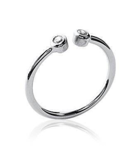 Bague ouverte de pouce argent zirconium