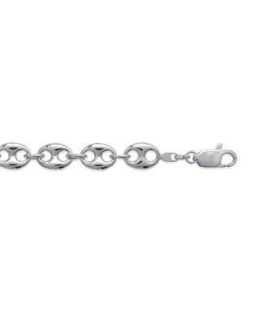 Bracelet grain de café argent massif