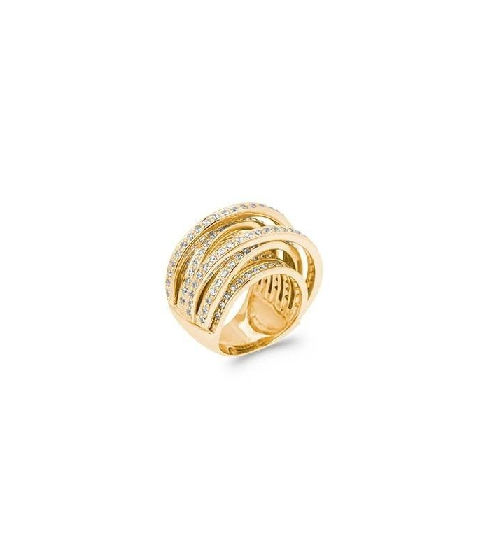 superbe grosse bague anneaux sertis d oxydes de zirconium