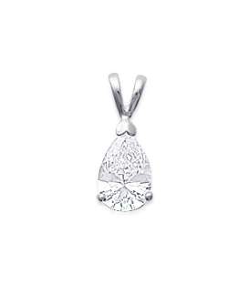 Pendentif argent massif zirconium taillé en diamant