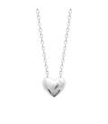 Collier chaîne argent massif coeur petit zirconium