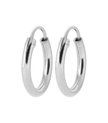 Créole boucles d'oreilles argent massif ovalisée 