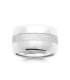 Grosse bague anneau alliance argent massif zirconium serti en trois quart